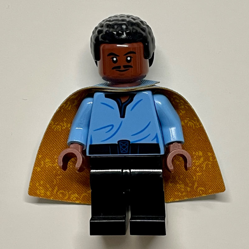Cape lando calrissian, bleu sable et orange foncé (Lando Calrissian, Sand Blue and Dark Orange Cape)