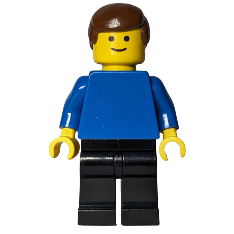 Homme - torse bleu, jambes noires (Man - Blue Torso, Black Legs)