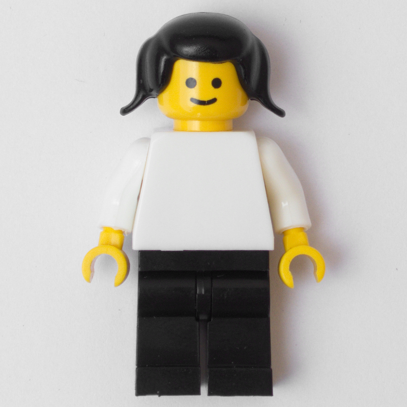 Femme - torse blanc, jambes noires (Woman - White Torso, Black Legs)