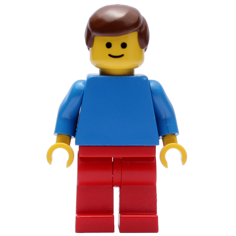 Homme - torse bleu, jambes rouges (Man - blue Torso, Red Legs)