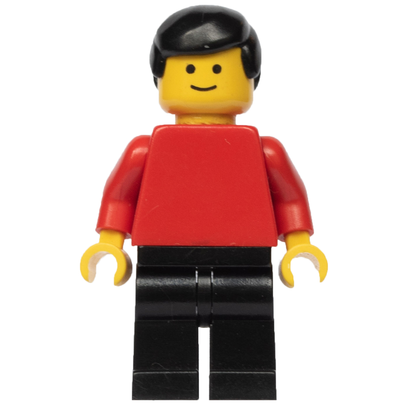 Homme - torse rouge, jambes noires (Man - Red Torso, Black Legs)