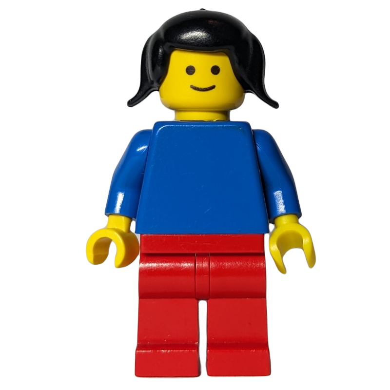 Femme - torse bleu, jambes rouges (Woman - Blue Torso, Red Legs)
