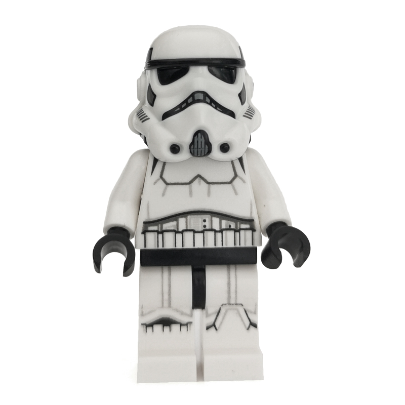 Stormtrooper, carrés gris bleuté foncé à l'arrière du casque (Stormtrooper, Dark Bluish Gray Squares on Back of Helmet)