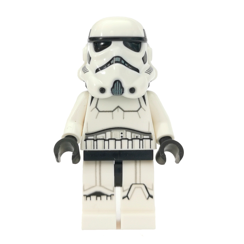 Stormtrooper, carrés noirs à l'arrière du casque, bouche ouverte (Stormtrooper, Black Squares on Back of Helmet, Open Mouth)