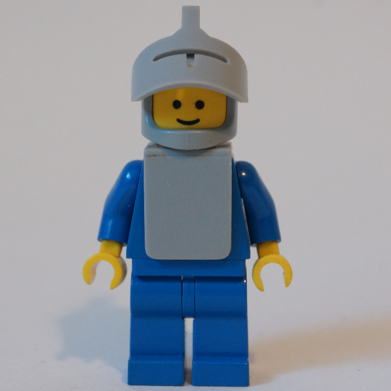 Chevalier (château jaune) - bleu avec visière (Knight (Yellow Castle) - Blue with Visor)