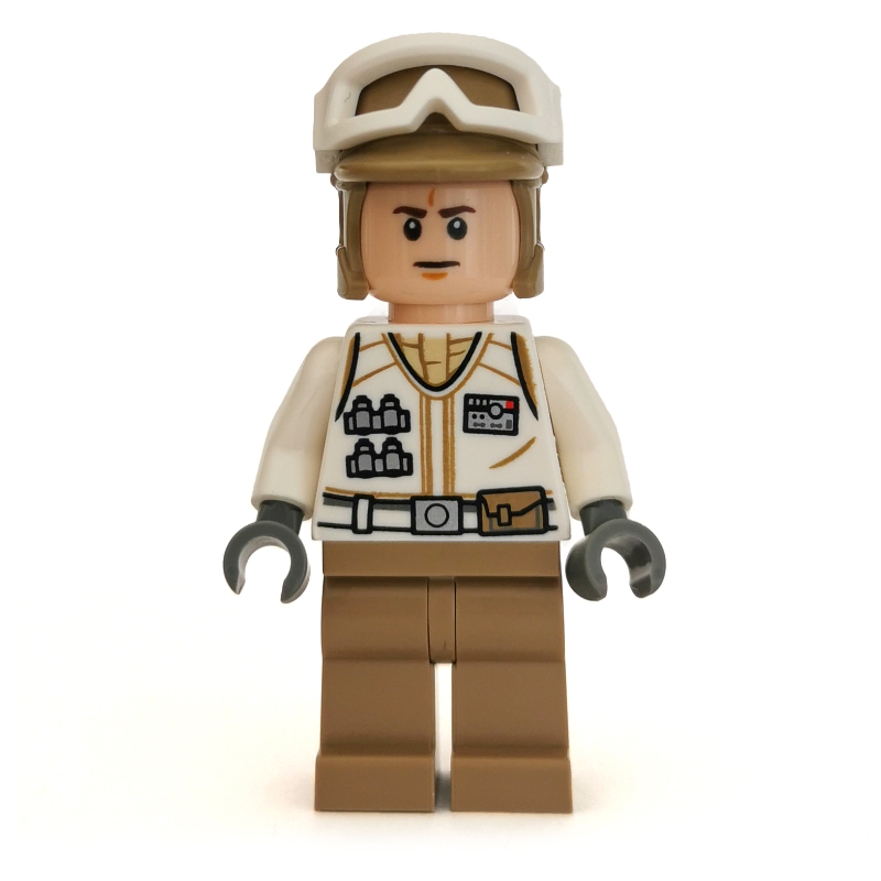 Soldat rebelle dans l'uniforme de Hoth, chapeau beige foncé, air renfrogné (Rebel Trooper in Hoth Uniform, Dark Tan Hat, Frown)