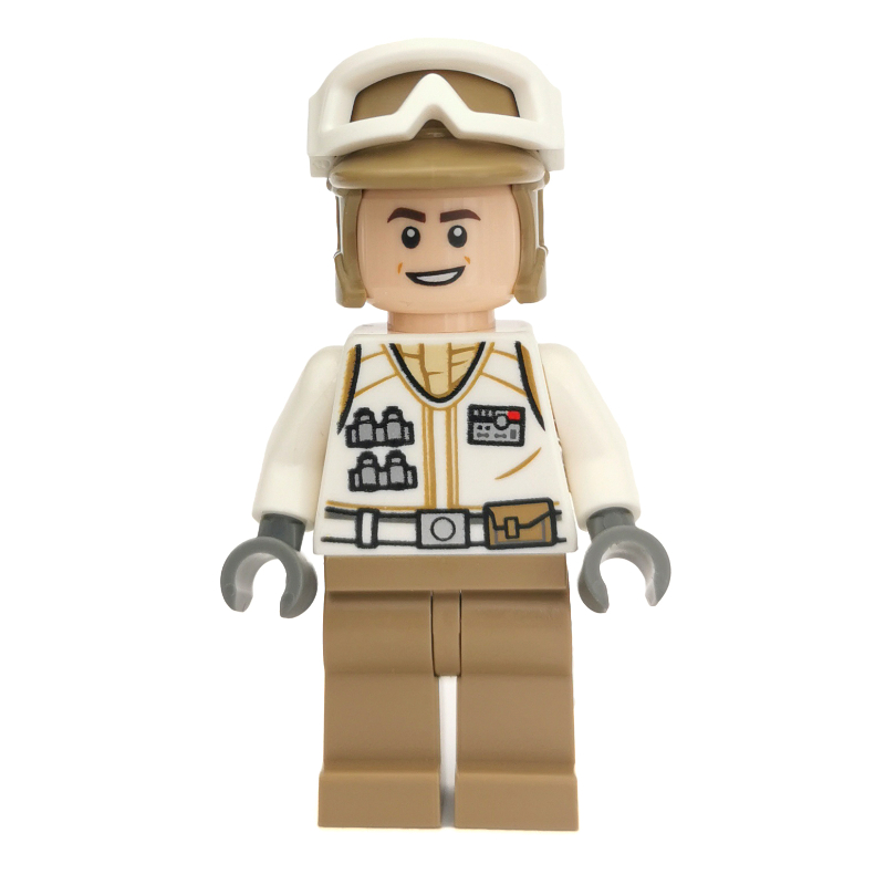 Soldat rebelle dans l'uniforme de Hoth, chapeau beige foncé, bouche ouverte (Rebel Trooper in Hoth Uniform, Dark Tan Hat, Open Mouth)