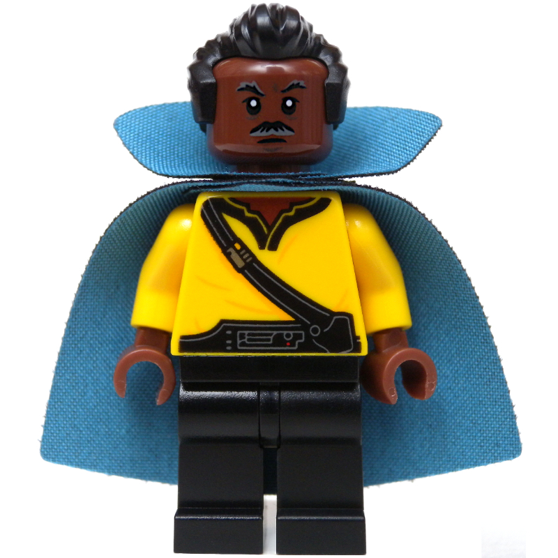 Lando Calrissian, vieux, cape azur foncé et noire (Lando Calrissian, Old, Dark Azure and Black Cape)