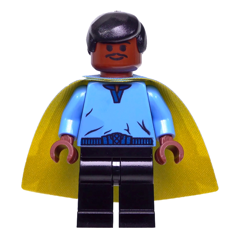 Lando Calrissian, cape jaune et bleue (3626c tête) (Lando Calrissian, Yellow and Blue Cape (3626c Head))
