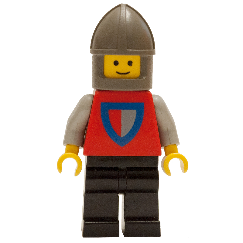 Chevalier (bouclier à moitié) - jambes noires, mentonnière (Knight (Halved Shield) - Black Legs, Chin-Guard)