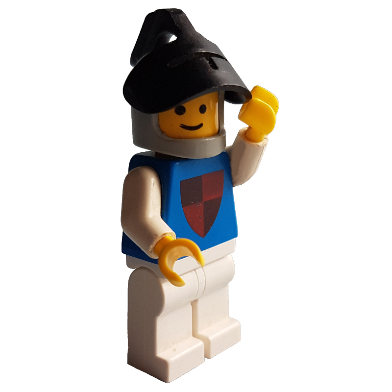 Chevalier (bouclier à quartiers) - jambes blanches, visière noire (Knight (Quartered Shield) - White Legs, Black Visor)