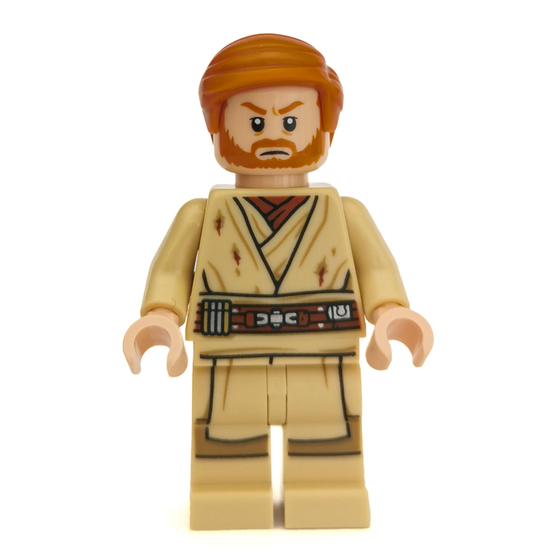 Obi-Wan Kenobi, jambes beiges, cheveux courts peignés sur le côté (Obi-Wan Kenobi, Tan Legs, Short Combed Sideways Hair)