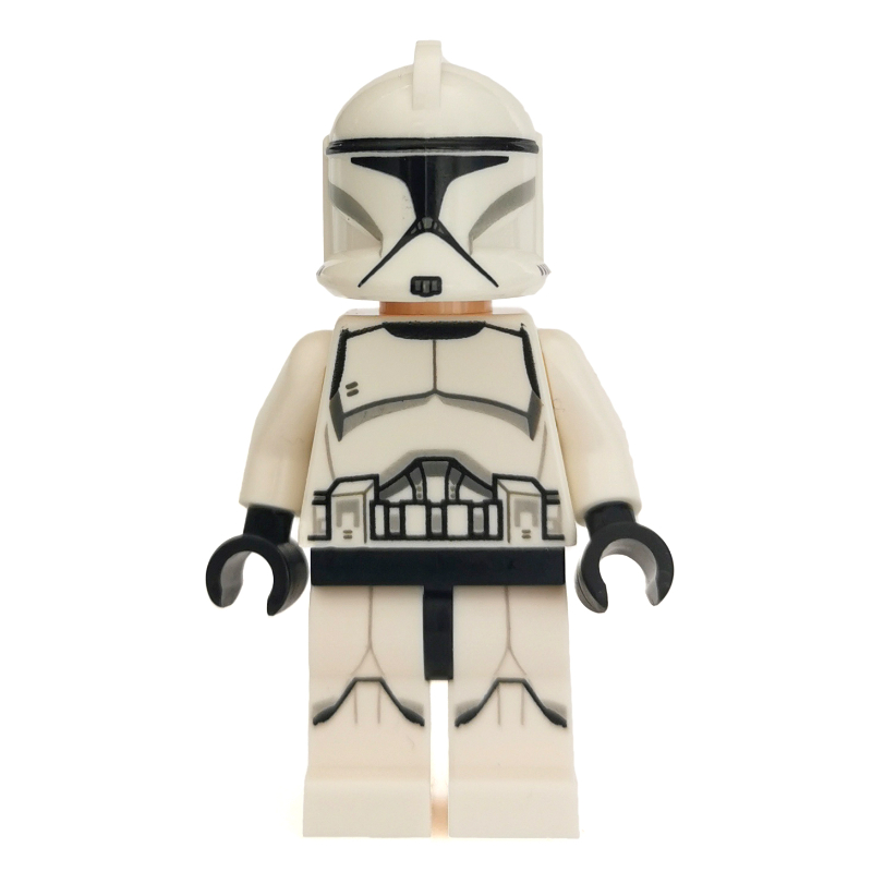 Soldat clone, armure de phase I, en colère, jambes imprimées (61189 casque) (Clone Trooper, Phase I Armor, Angry, Printed Legs (61189 Helmet))