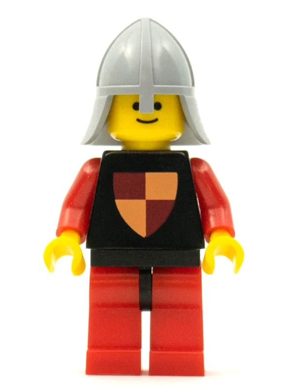 Chevalier (bouclier à quartiers) - jambes rouges, protège-cou (réédition) (Knight (Quartered Shield) - Red Legs, Neck-Protector (reissue))
