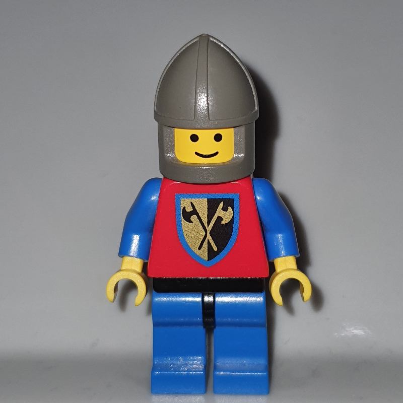 Chevalier (pipe crusader) - jambes bleues, mentonnière (Knight (Crusader Axe) - Blue Legs, Chin-Guard)