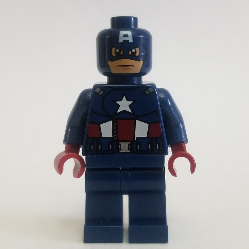 Captain America avec tête bleu foncé (Captain America with Dark Blue Head)