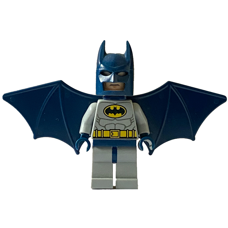 Batman, tenue gris bleuté clair, ailes bleu foncé et cagoule (Batman, Light Bluish Gray Suit, Dark Blue Wings and Cowl)