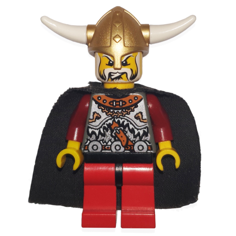 Viking king - armure, jambes rouges, cape noire (Viking King - Armour, Red Legs, Black Cape)