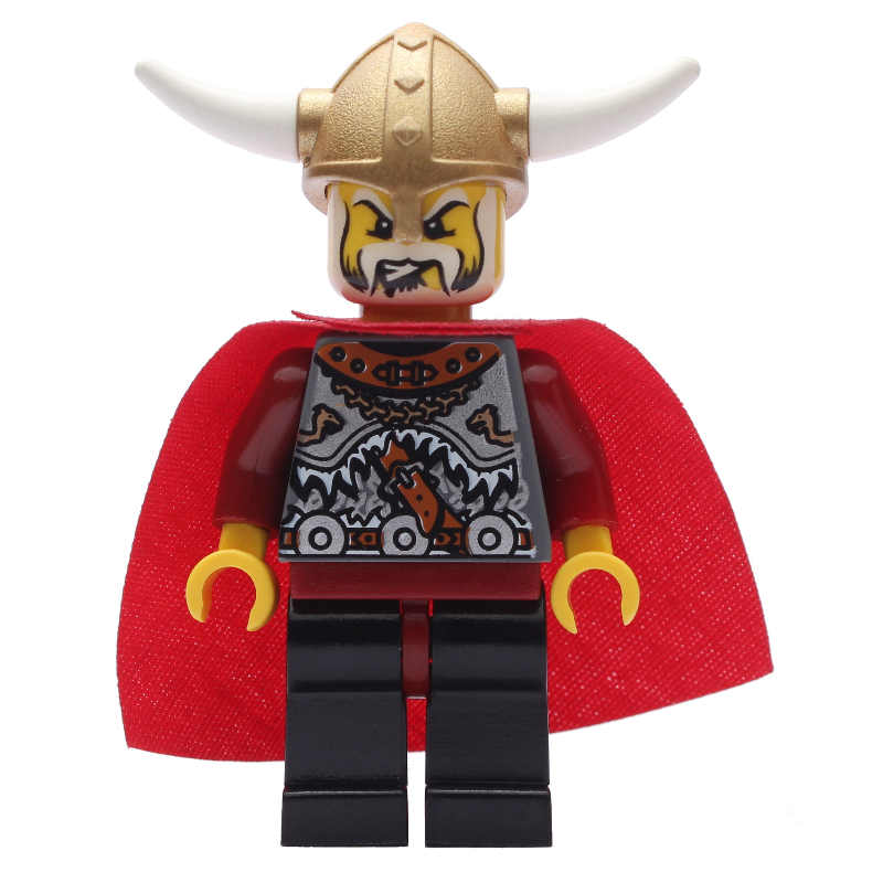Viking king - armure, jambes noires, cape rouge (Viking King - Armour, Black Legs, Red Cape)