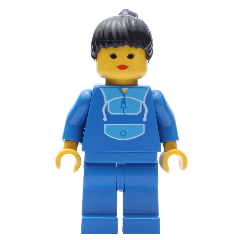 Femme - costume de jogging bleu (Woman - Blue Jogging Suit)