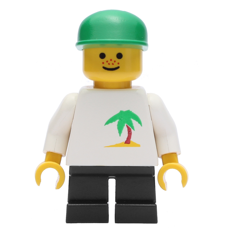 Kid - torse blanc, jambes vertes, casquette verte (Kid - White Torso, Green Legs, Green Cap)
