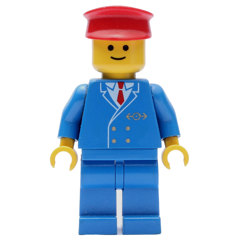 Conducteur - veste bleue, jambes bleues, chapeau rouge (Conductor - Blue Jacket, Blue Legs, Red Hat)