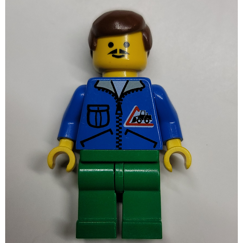 Homme - veste bleue, jambes vertes (Man - Blue Jacket, Green Legs)