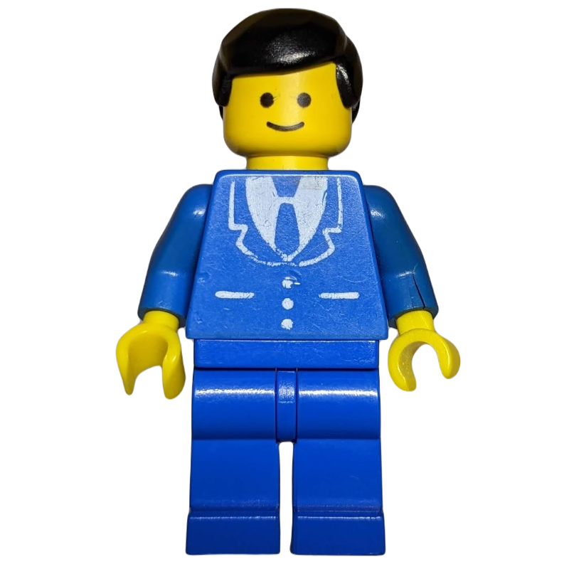 Homme - costume bleu, jambes bleues (Man - Blue Suit, Blue Legs)