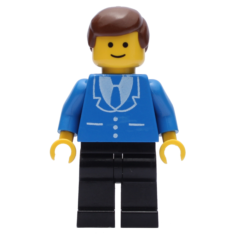 Homme - veste bleue, jambes noires (Man - Blue Jacket, Black Legs)