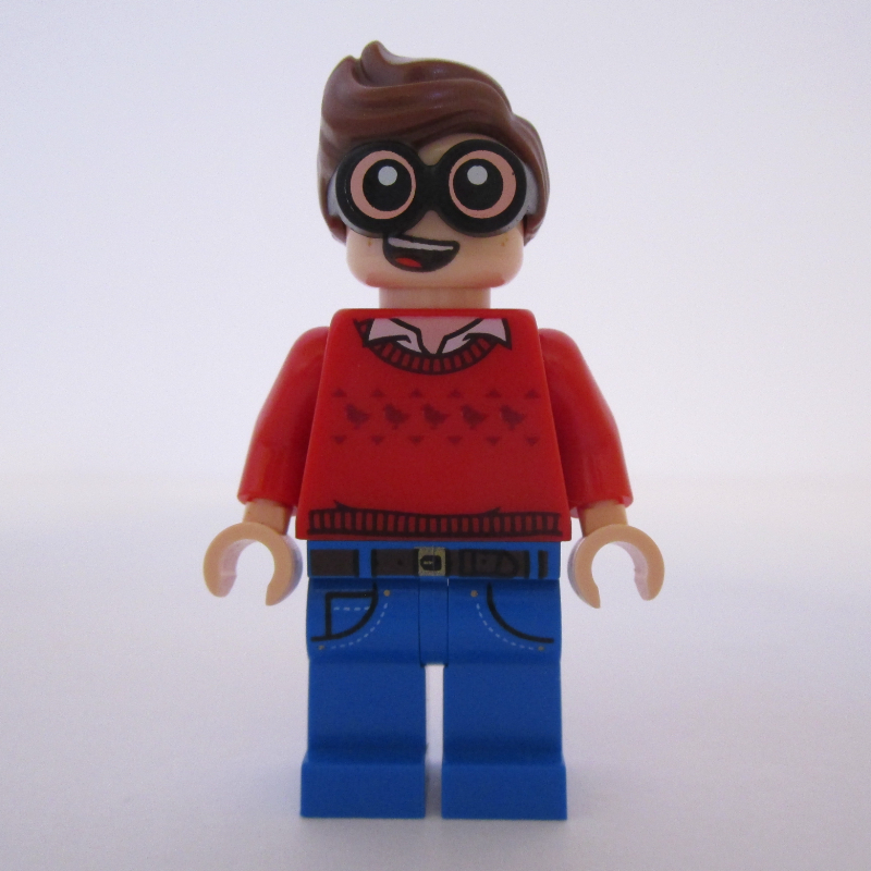 Dick Grayson avec pull rouge avec motif rouge foncé robins (Dick Grayson with Red Sweater with Dark Red Robins Pattern)