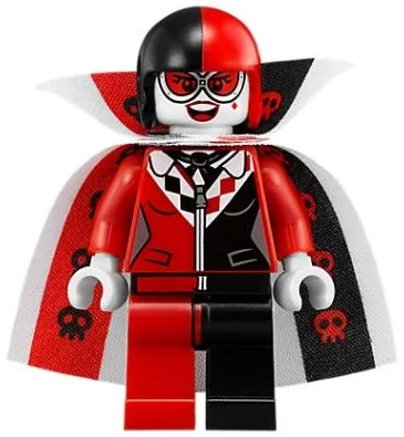 Harley Quinn en costume de boulet de canon avec cape et col (Harley Quinn in Cannon Ball Suit with Cape and Collar)