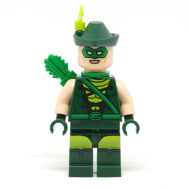 Green Arrow avec chapeau vert foncé avec plume de vert citron (Green Arrow with Dark Green Hat with Lime Feather)