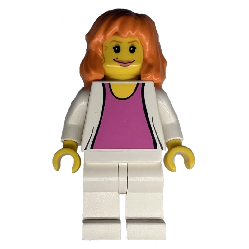 Mary Jane avec veste blanche et chemise rose (Mary Jane with White Jacket and Pink Shirt)