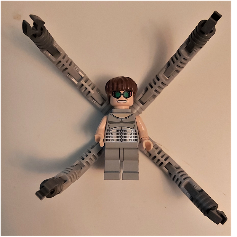 Dr. pieuvre / Doc Ock avec lunettes vertes et bras de nougat clair (Dr. Octopus / Doc Ock with Green Glasses and Light Nougat Arms)