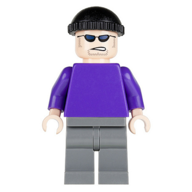 L'homme de main du Joker avec un torse violet foncé (The Joker's Henchman with Plain Dark Purple Torso)