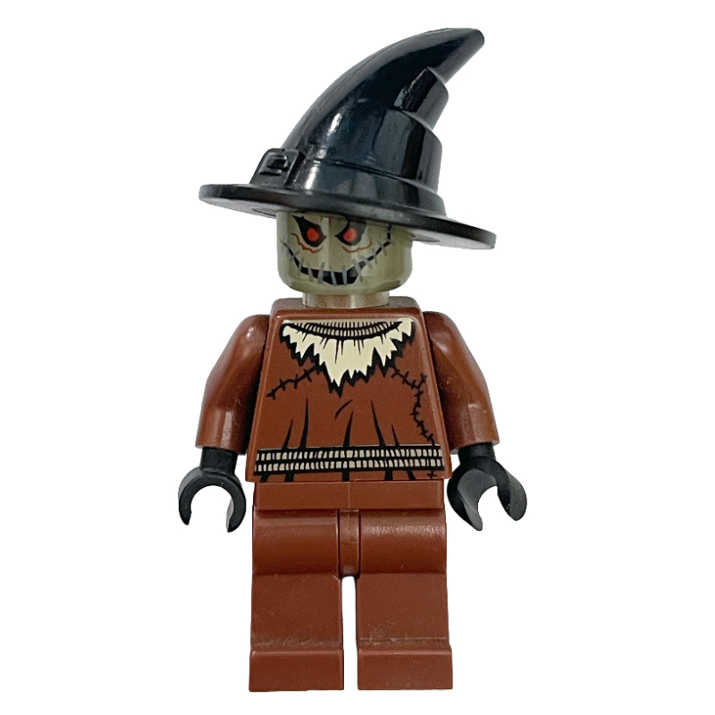 Épouvantail avec lueur dans la tête sombre et chapeau noir (Scarecrow with Glow in the Dark Head and Black Hat)