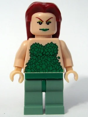 Poison lierre avec des épaules et des bras de nougat clair et des cheveux raides rouge foncé (Poison Ivy with Light Nougat Shoulders and Arms and Dark Red Straight Hair)