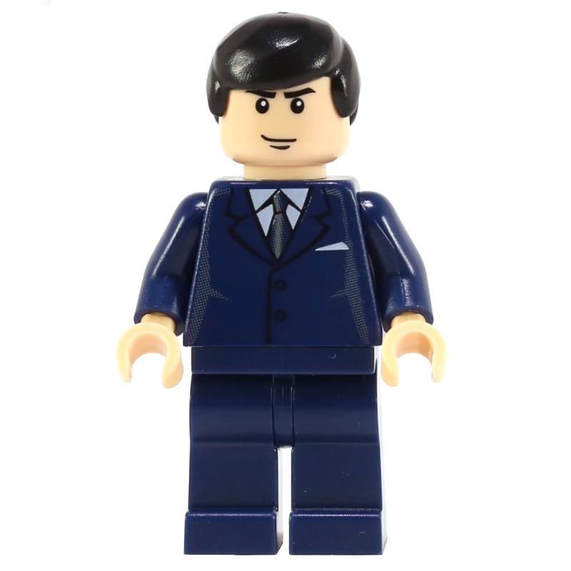 Bruce Wayne, tenue bleu foncé, cheveux noirs (Bruce Wayne, Dark Blue Suit, Black Hair)