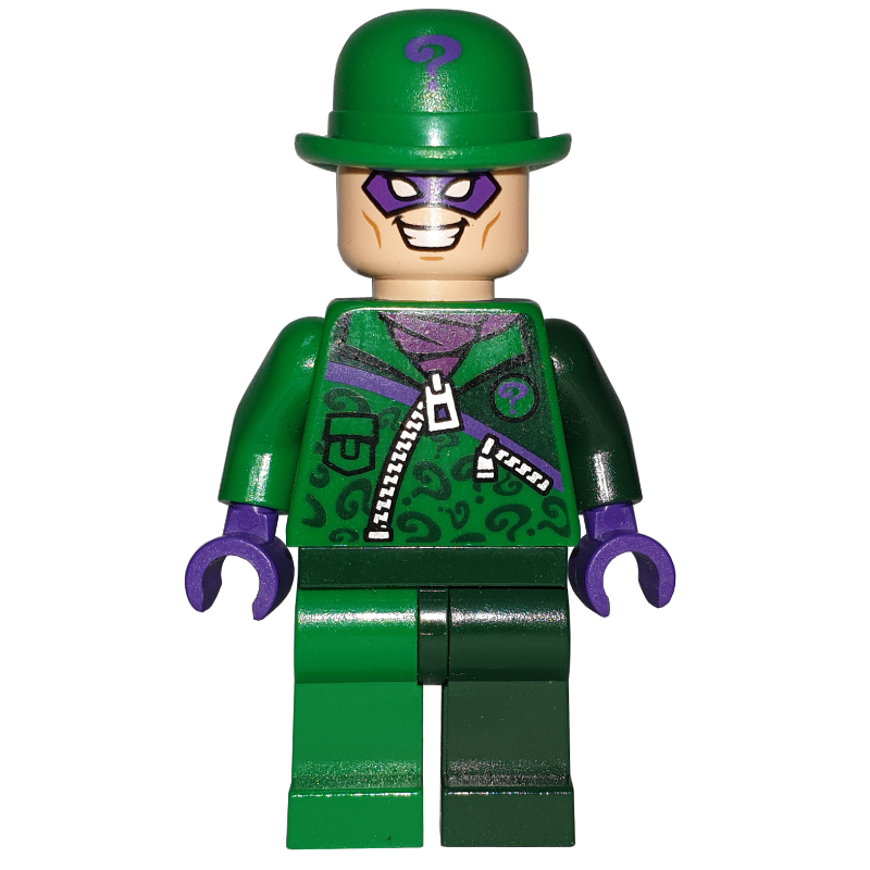 L'énigme en vert et tenue vert foncé avec fermeture à glissière (The Riddler in Green and Dark Green Outfit with Zipper)