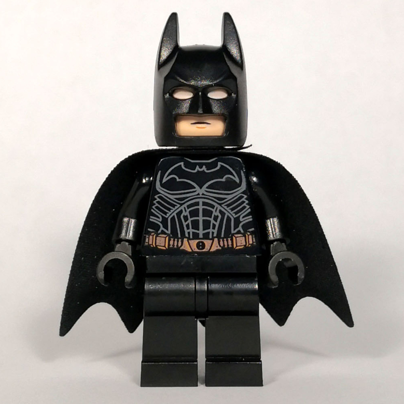 Batman, tenue noire, cape et cagoule noires, ceinture utilitaire en cuivre (56630 cape)(trilogie chevalier noir) (Batman, Black Suit, Black Cape and Cowl, Copper Utility Belt (56630 Cape)(Dark Knight Trilogy))