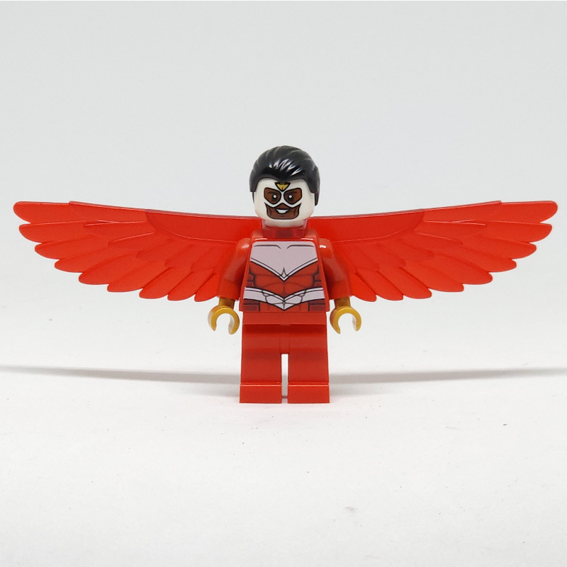 Faucon en tenue rouge et blanche (Falcon in Red and White Outfit)