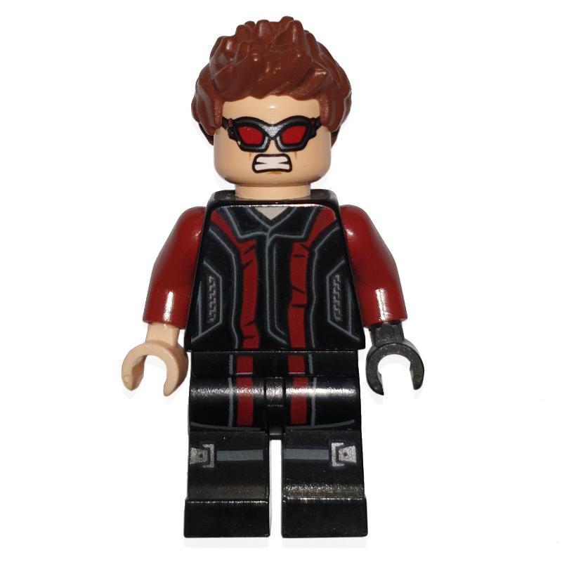 Hawkeye en tenue noir et rouge foncé (Hawkeye in Black and Dark Red Outfit)