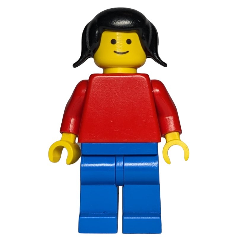 Femme - torse rouge, jambes bleues, queues noires (Woman - Red Torso, Blue Legs, Black Tails)