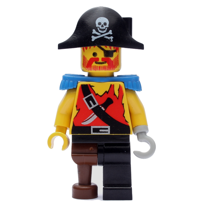 Pirate - chemise avec couteau, patte de cheville, épaulettes bleues (Pirate - Shirt with Knife, Peg Leg, Blue Epaulettes)