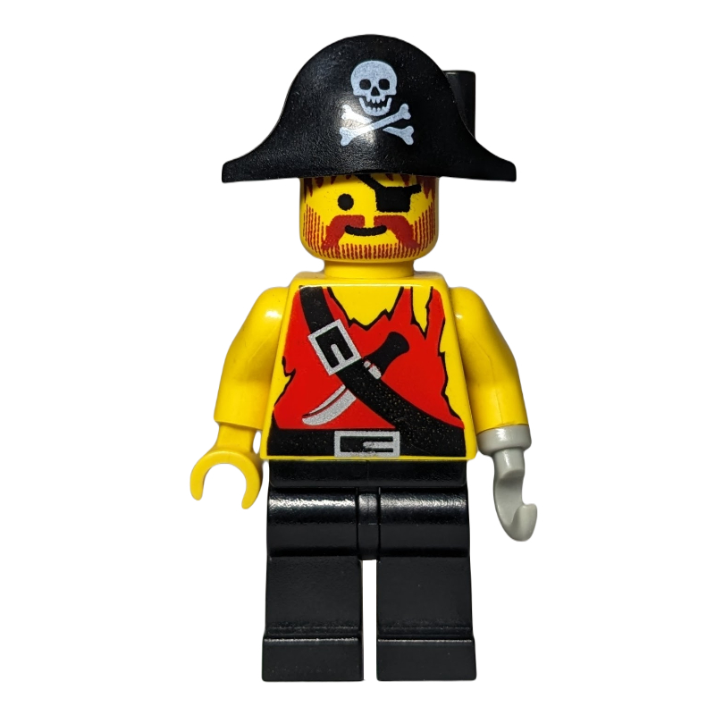 Pirate - chemise avec couteau, jambes noires, bicorne noire (Pirate - Shirt with Knife, Black Legs, Black Bicorne)