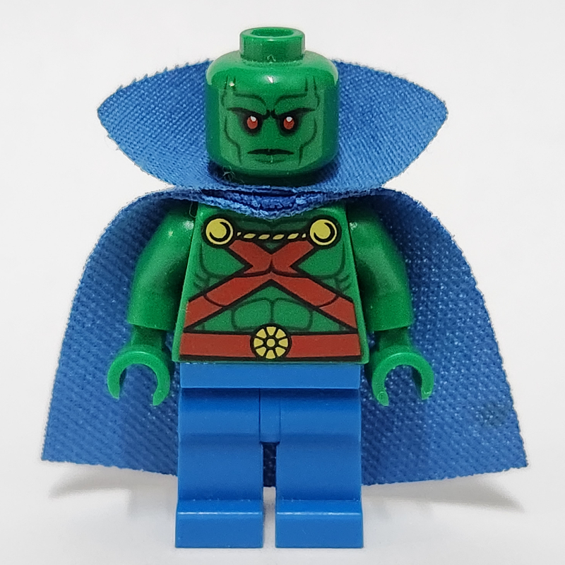 Chasseur martien (j'onn j'onzz) avec cape bleue et col (Martian Manhunter (J'onn J'onzz) with Blue Cape and Collar)