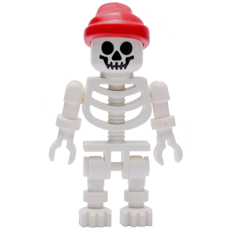 Squelette, visage standard, chapeau de bandana rouge, bras à rotule (Skeleton, Standard Face, Red Bandana Hat, Ball Joint Arms)