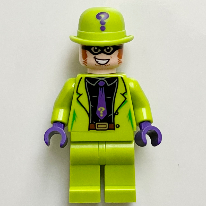 Le devineur en costume de vert citron avec chemise noire (The Riddler in Lime Suit with Black Shirt)