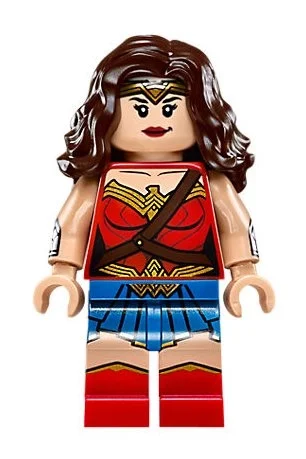 Femme merveille avec tiare d'or et bandoulière brun rougeâtre (Wonder Woman with Gold Tiara and Reddish Brown Shoulder Strap)