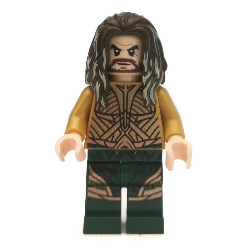 Aquaman, cheveux brun foncé, mains de nougat clair (dceu) (Aquaman, Dark Brown Hair, Light Nougat Hands (DCEU))